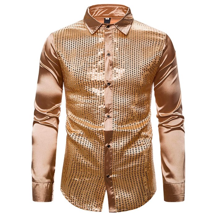 Rose gold mens dress shirt