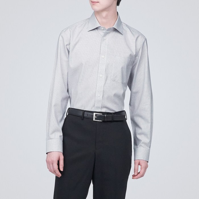 Men's dress shirt wide collar