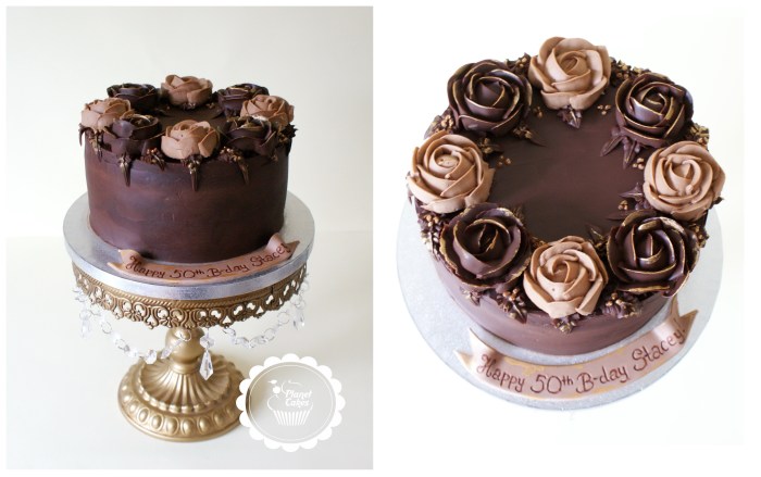 How to make chocolate roses for cake decoration