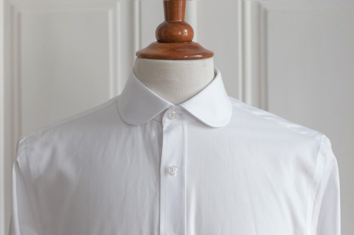 Club collar dress shirt mens