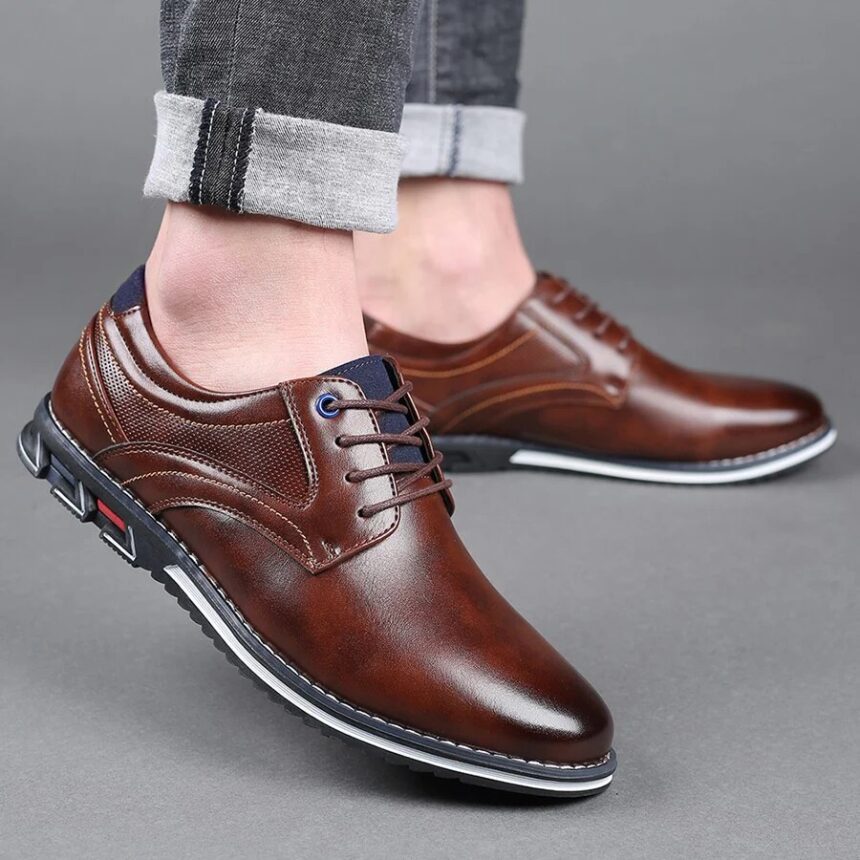 Orthotic dress shoes for men