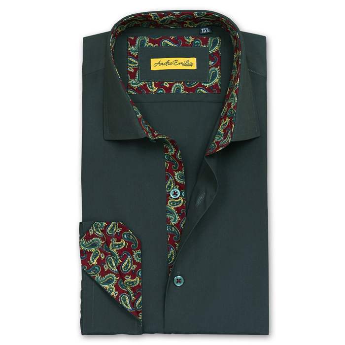 Men green dress shirt